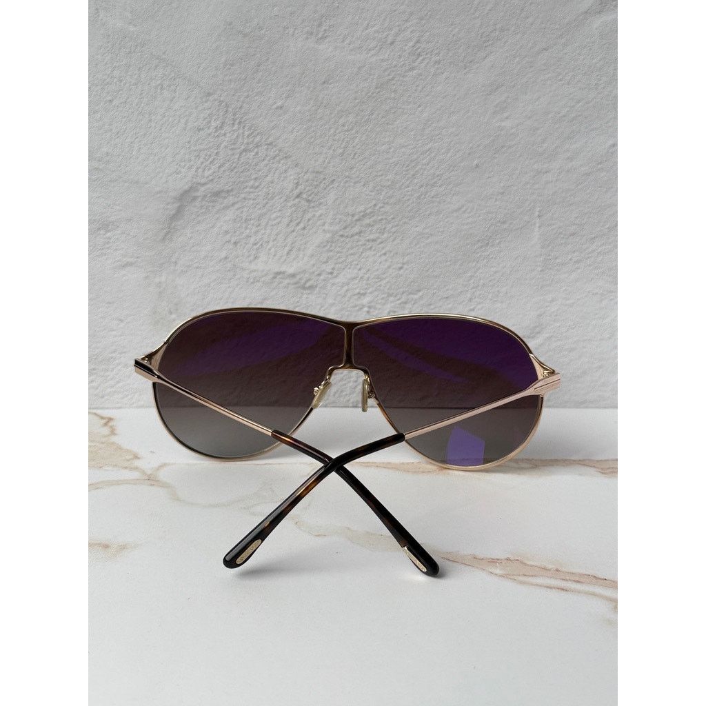 Tom Ford NEW Tom Ford FT1174 Gaia Mask Sunglasses in Rose Gold Size ONE SIZE - 7 Thumbnail