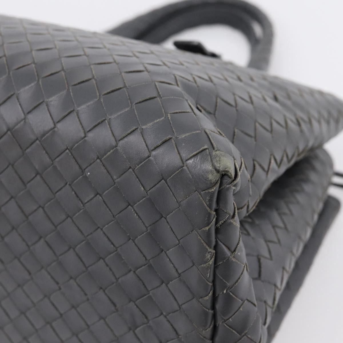 Bottega Veneta Bottega Veneta INTRECCIATO Hand Bag Leather Gray Auth Size ONE SIZE - 16 Thumbnail