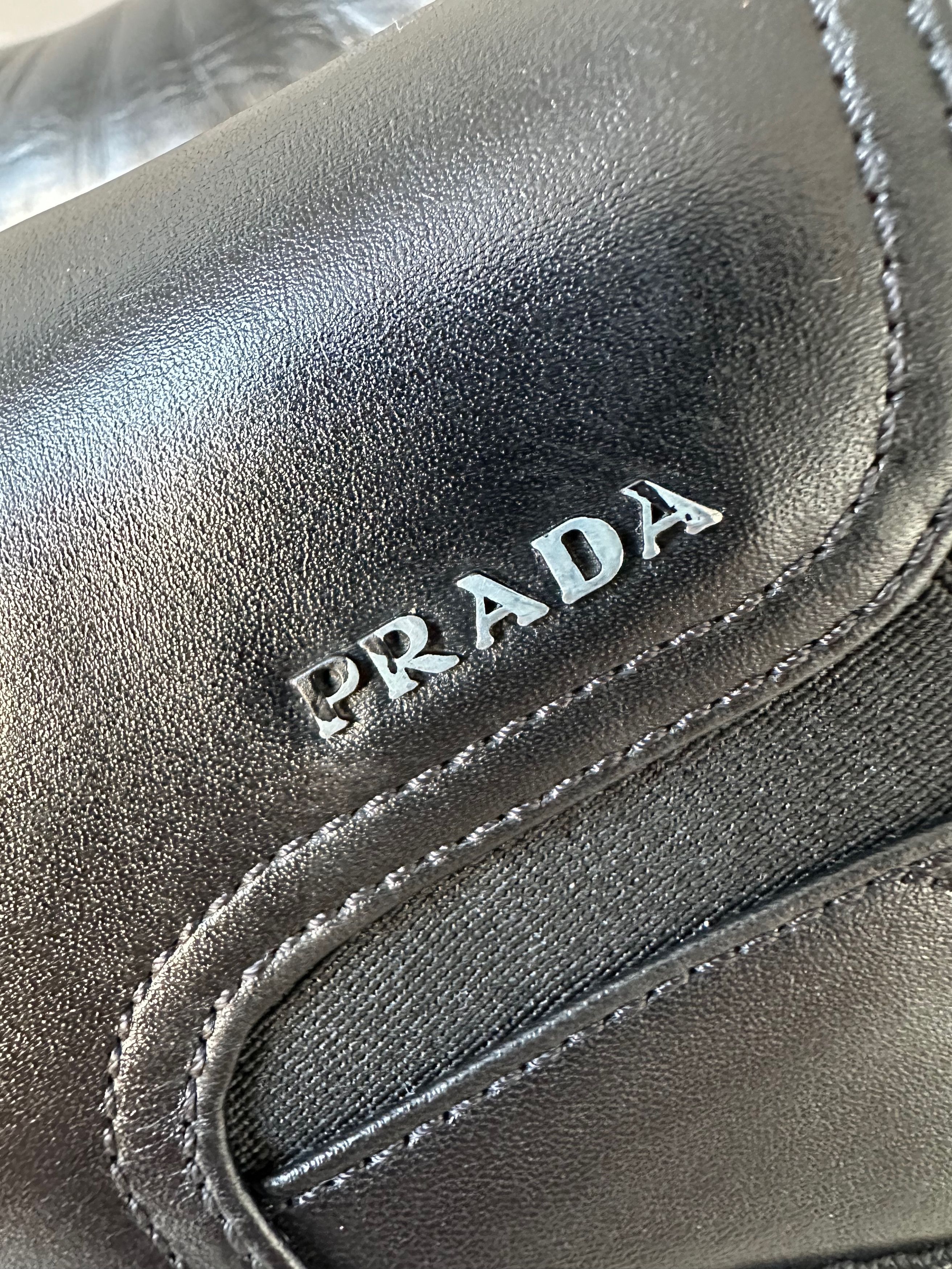 Prada Prada red tab leather slip on SNEAKERS 4D2991 black US9.5 Size US 9.5 / EU 42-43 - 2 Thumbnail