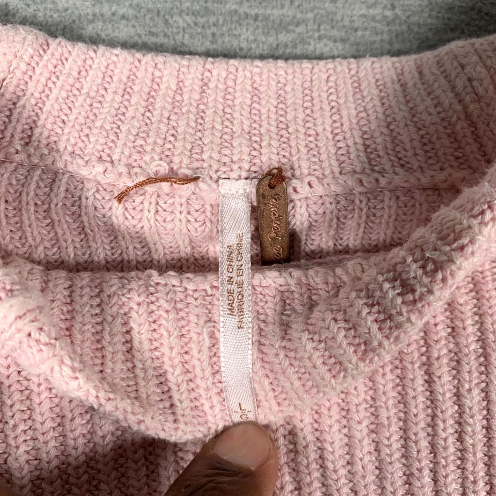Free People VINTAGE? Free People Sweater Womens M Pink Raglan Crewneck Pullover Knit Ribbed Cotton Blend Solid 90s Casual Womens Size M / US 6-8 / IT 42-44 - 5 Thumbnail