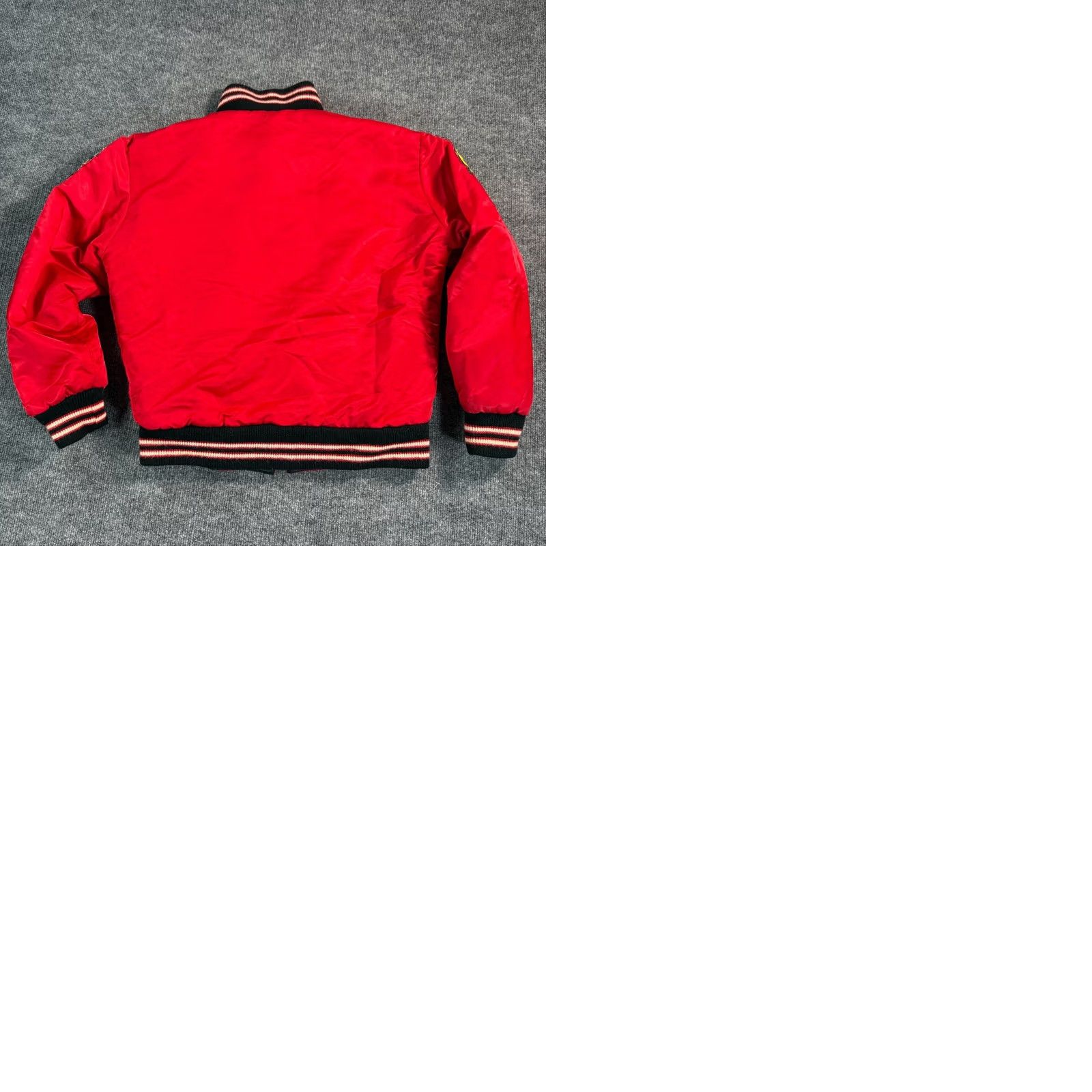 NHL VINTAGE Butwin Chicago Blackhawks Satin Bomber Jacket Men's Large Red NHL Hockey 1950s Size US L / EU 52-54 / 3 - 9 Thumbnail