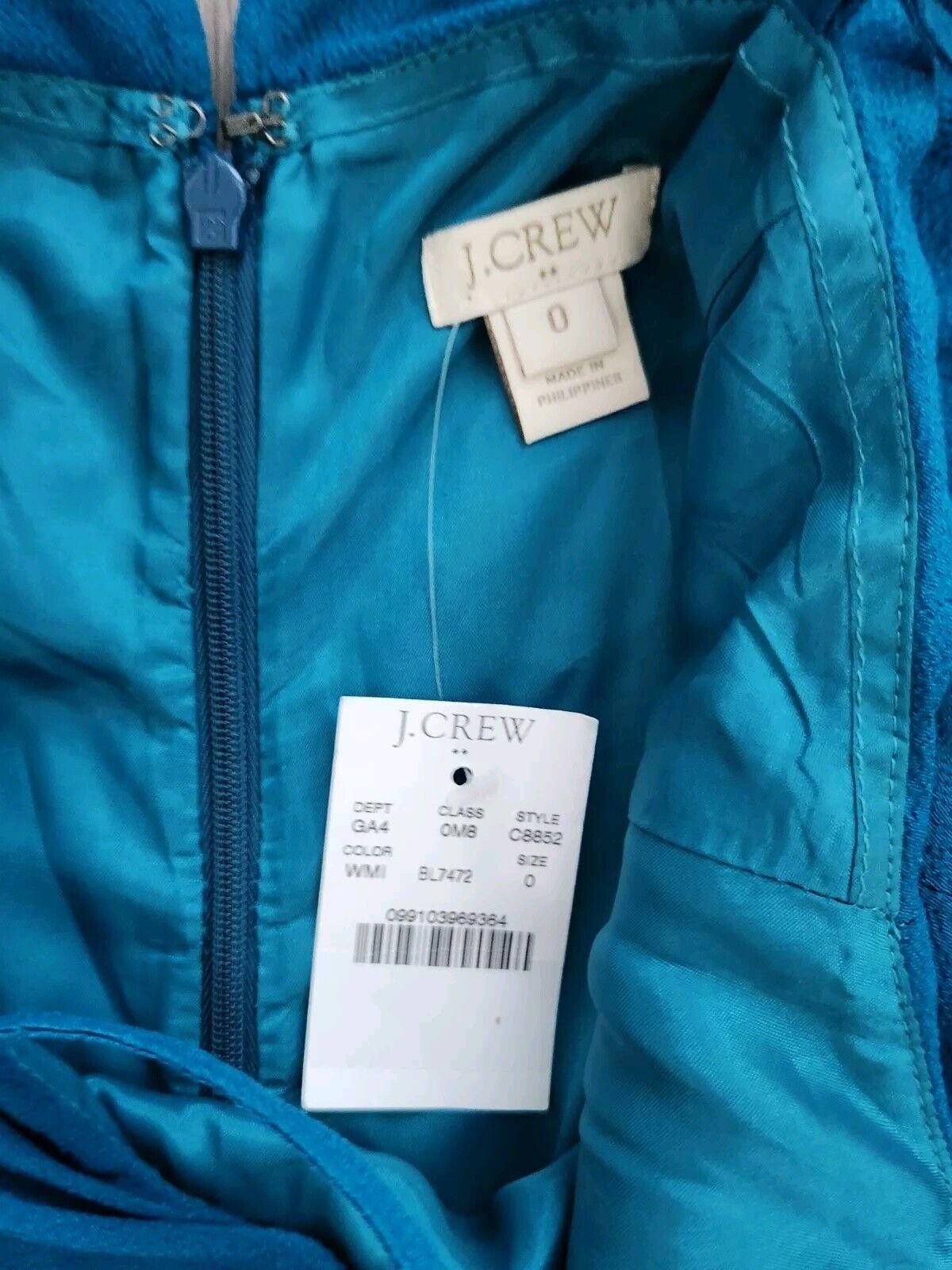J.Crew J Crew Dress Size 0 Blue Aqua NWT summer Sheath Blouson Size XS / US 0-2 / IT 36-38 - 3 Thumbnail