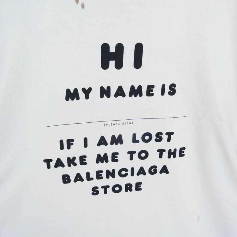 Balenciaga Balenciaga Text destruction short sleeve Size US S / EU 44-46 / 1 - 2 Thumbnail