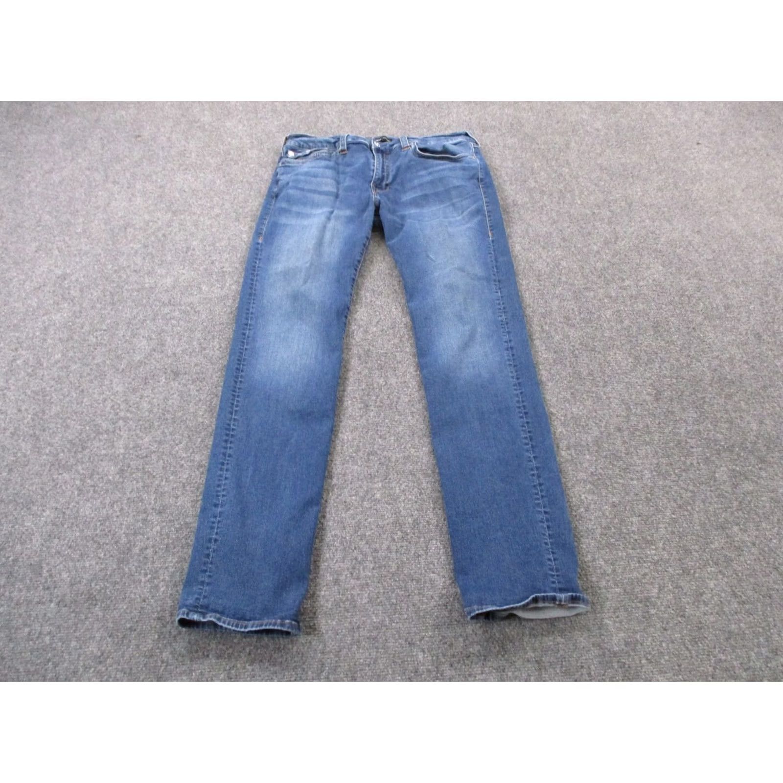 True Religion True Religion Jeans Mens 36 Blue Denim Rocco Relaxed Skinny Faded Casual Jeans Mens 36 Blue Denim Rocco Skinny Regular Stretch Size US 31 - 2 Thumbnail
