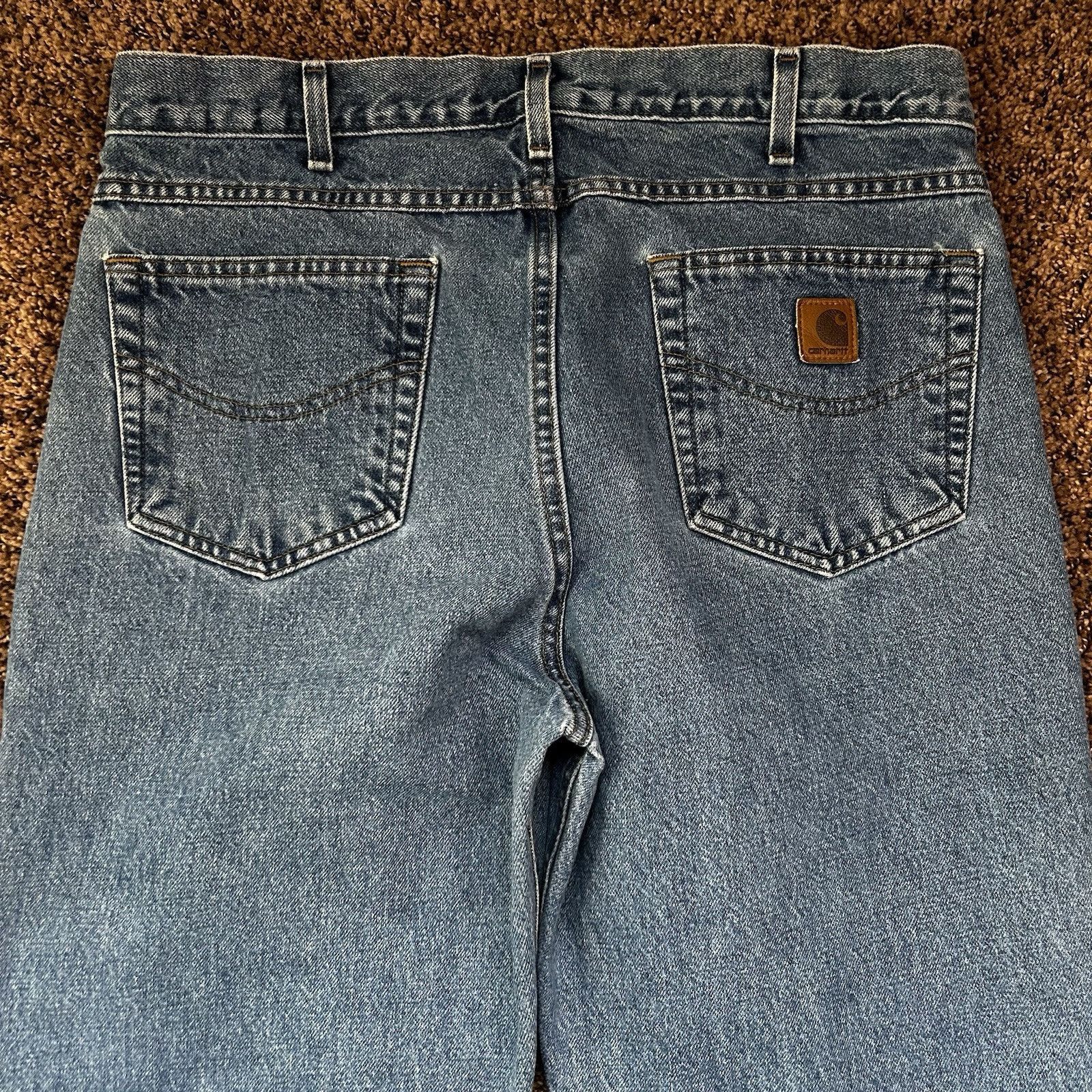 Carhartt Carhartt Straight Leg Jeans B180 STW Stonewash Mens 36 x 34 Size US 36 / EU 52 - 8 Thumbnail