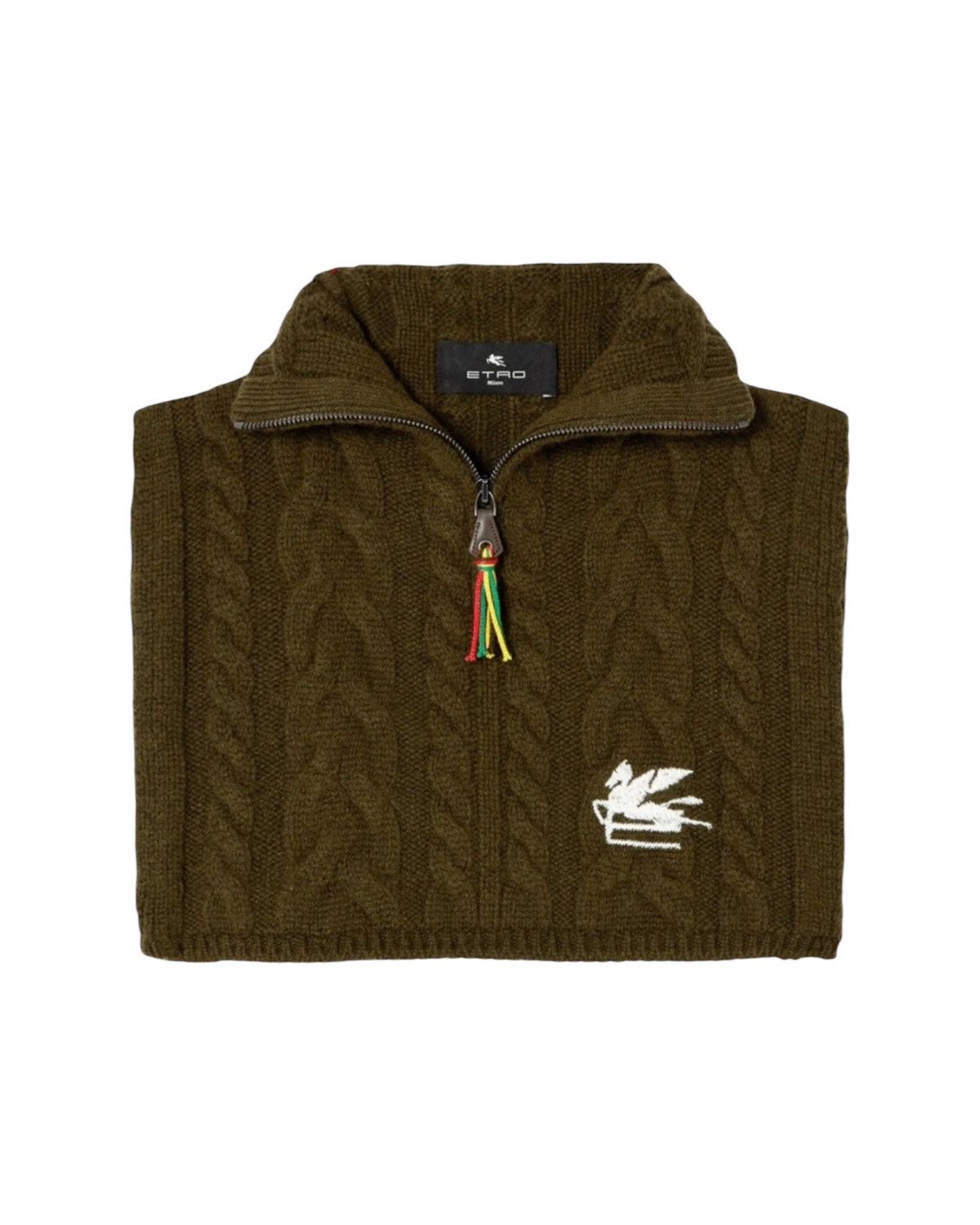 Etro Etro Cropped Cable-knit Vest in Green Size XS / US 0-2 / IT 36-38 - 1 Thumbnail