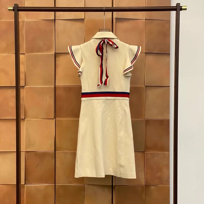 Gucci Gucci Red and blue striped ruffled dress 2504-Nextarrow Size S / US 4 / IT 40 - 2 Thumbnail