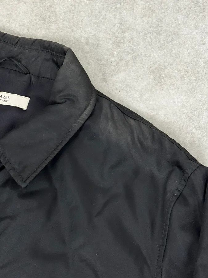 Prada 2000s Prada Black Minimal Nylon Bomber Jacket Size US L / EU 52-54 / 3 - 8 Thumbnail