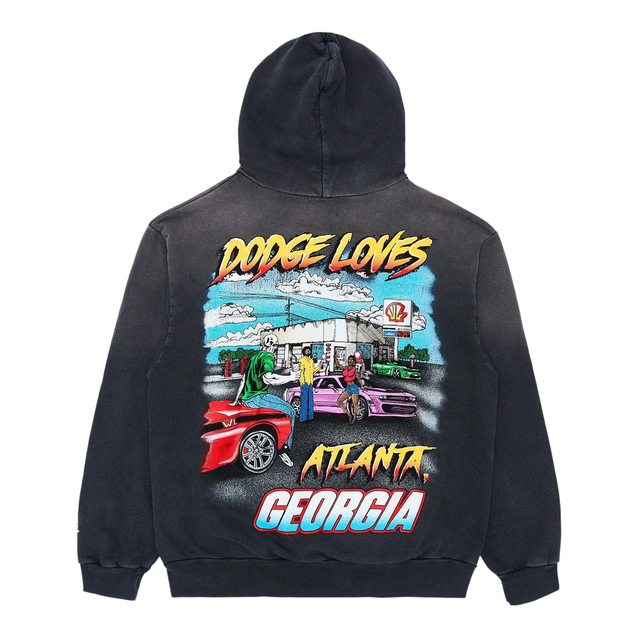 Warren Lotas Dodge Loves ATL Logo Hooded Sweatshirt Washed Black Multi Size US L / EU 52-54 / 3 - 1 Thumbnail
