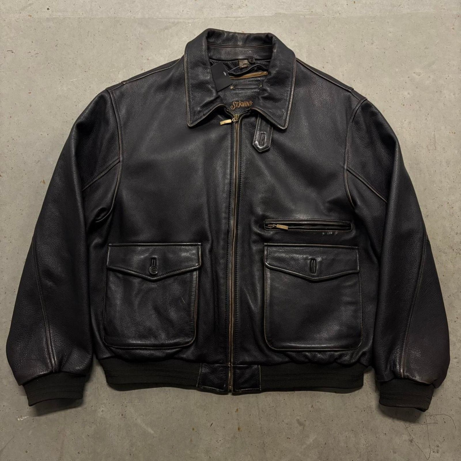 ジャケット・アウター ST.JOHN'S BAY A-2 leather jacket y2k st. johns bay leather jacket 