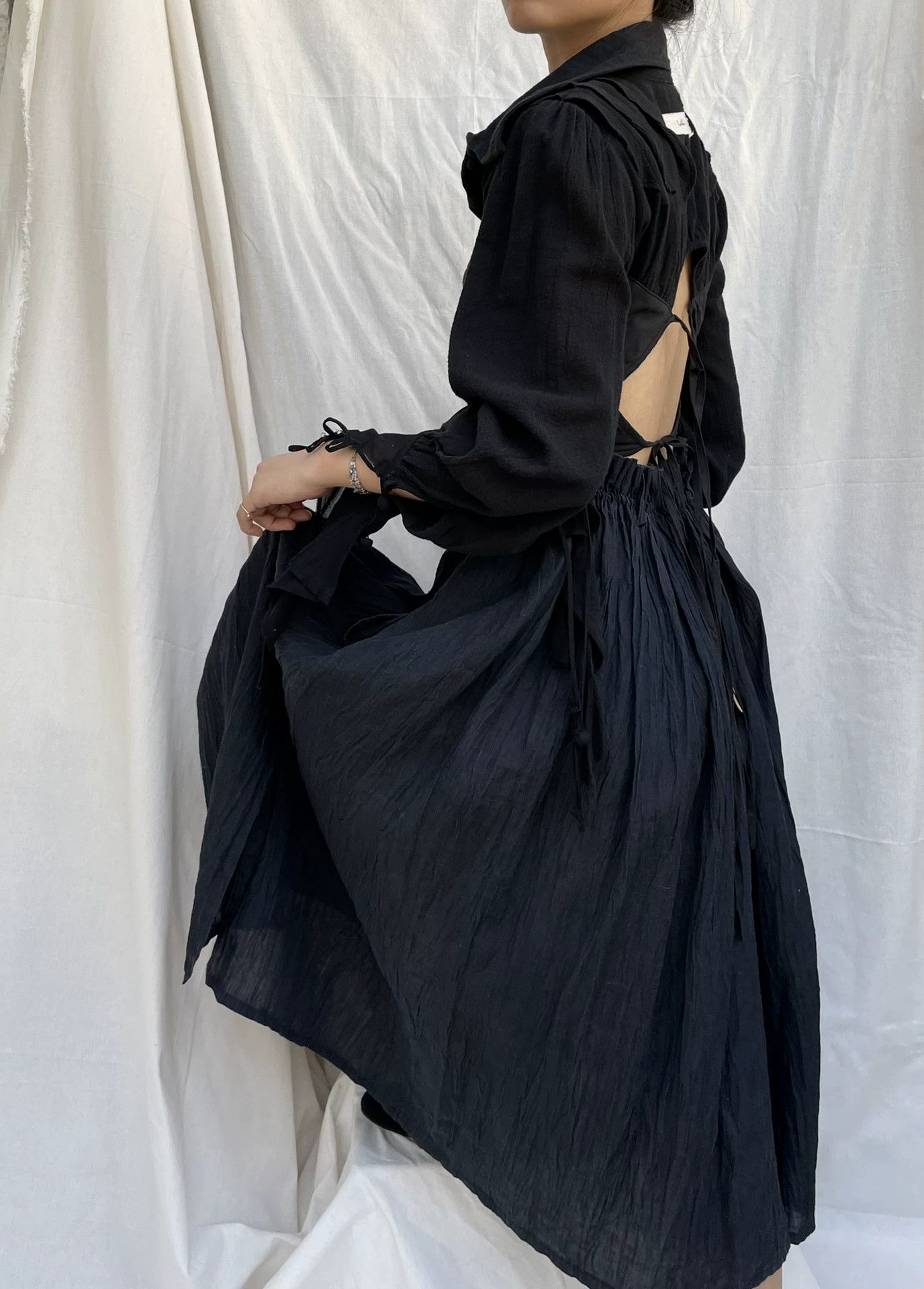Other AliceAuaa 1990s Victorian Goth Backless Corset Shirt xs-s Size XS / US 0-2 / IT 36-38 - 8 Thumbnail