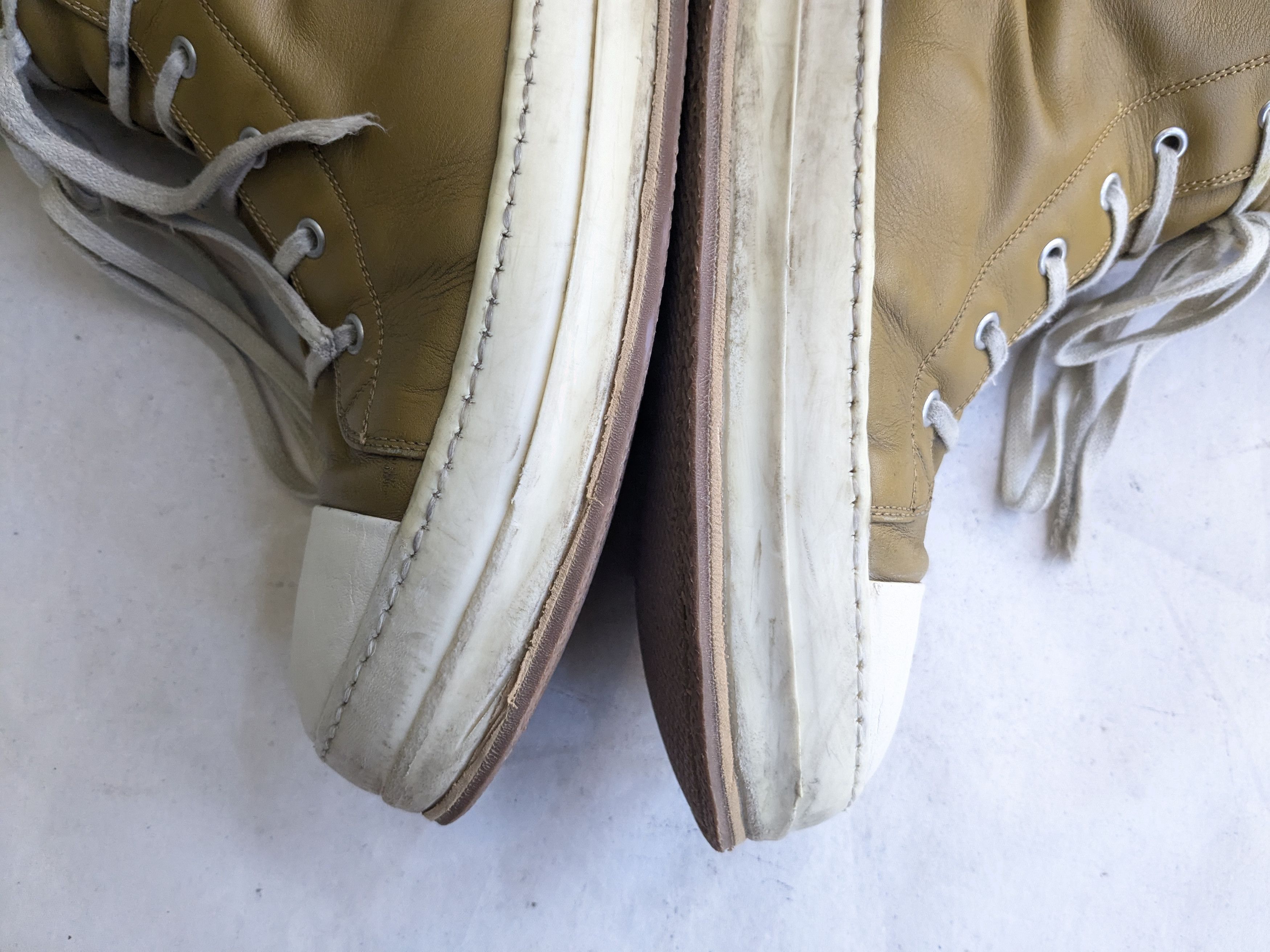 Rick Owens Rick Owens Ramones Mainline High Top Leather Sneakers 13 46 Size US 13 / EU 46 - 9 Thumbnail