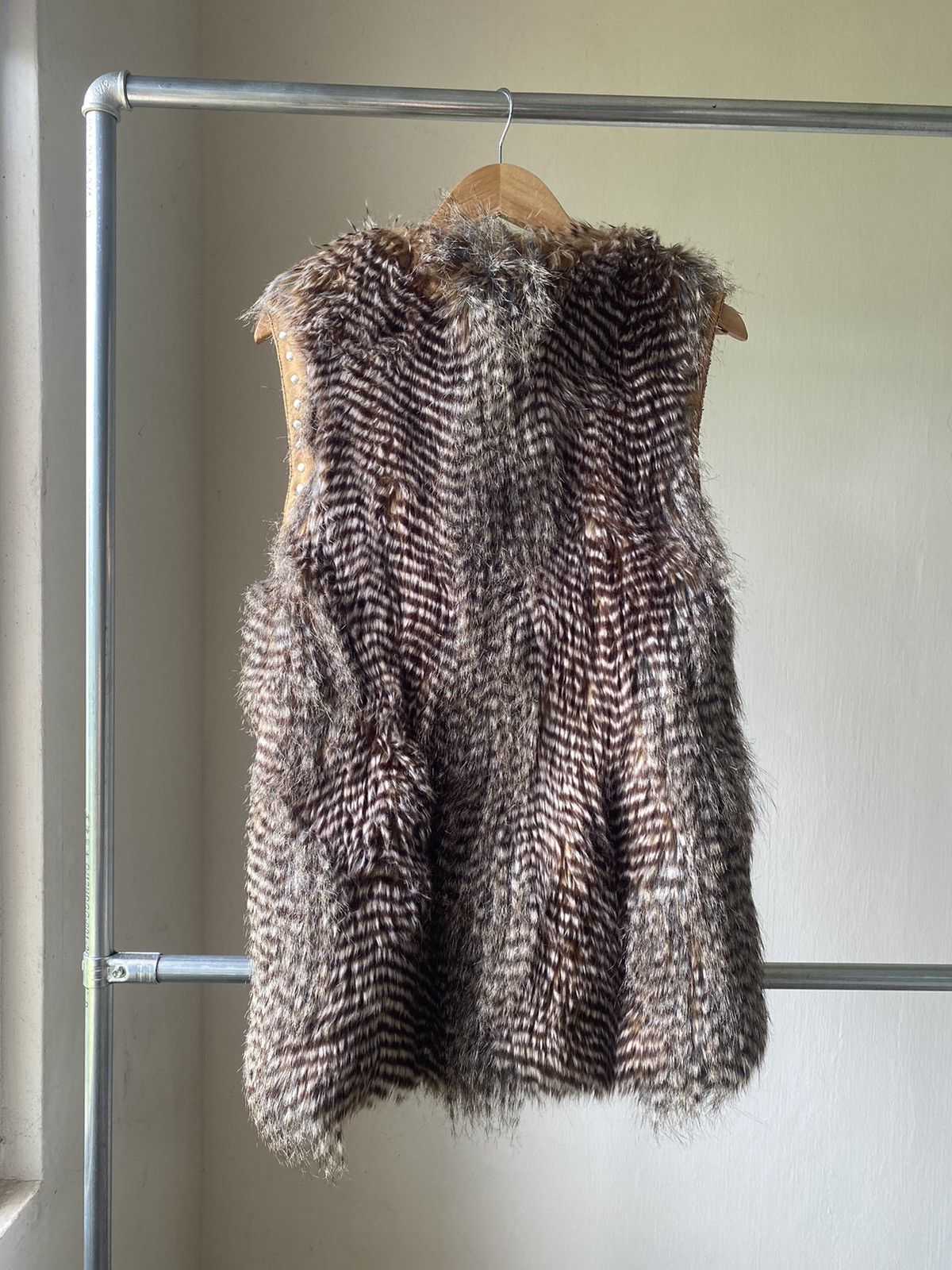 Hysteric Glamour × Japanese Brand × Le Grande Bleu (L.G.B.) RICHARD & DAVID FAUX FUR VEST MINK PEACOCK 90s LGB Size US M / EU 48-50 / 2 - 10 Thumbnail