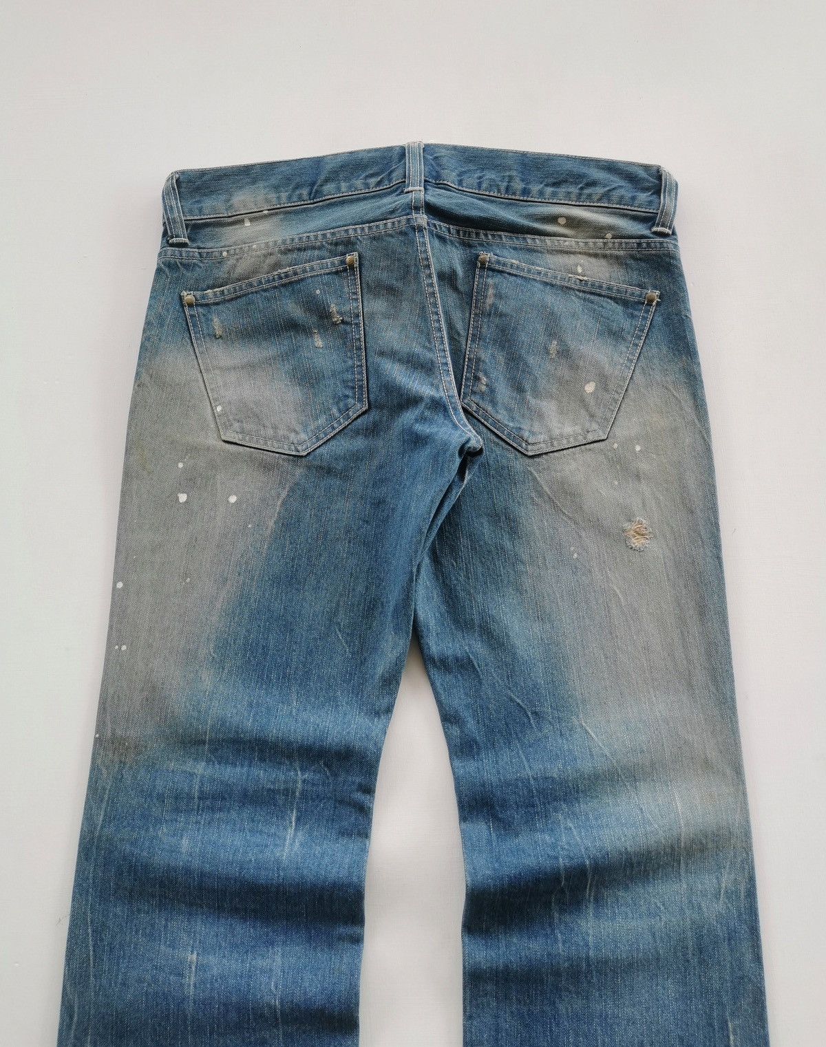 Kapital Mudwash Distressed Eight by Gold Label Japan Denim Jeans Size US 34 / EU 50 - 6 Thumbnail