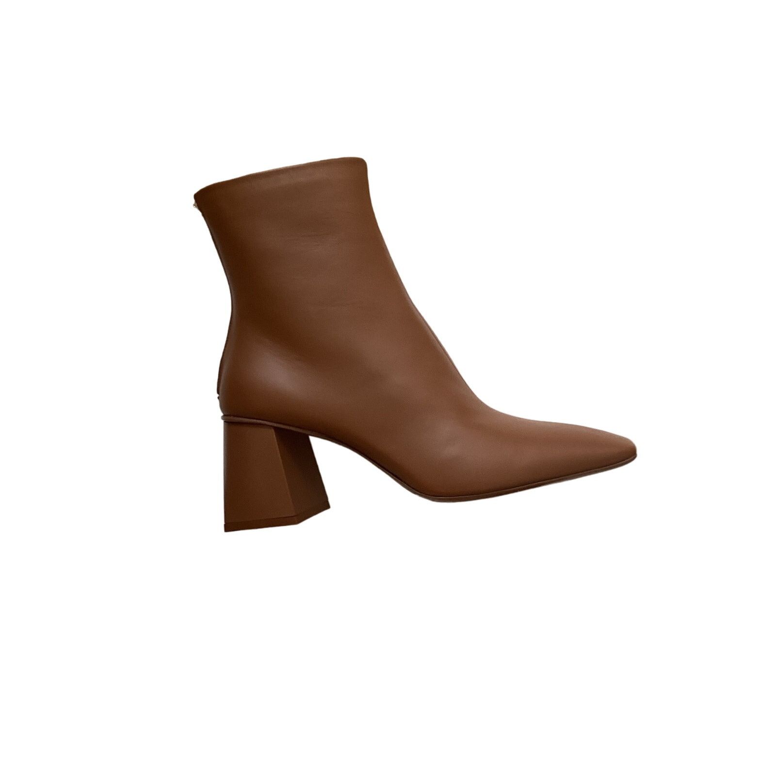 Max Mara NWT Max Mara Abby Block Square Toe Brown Ankle Boots Sz 40 Size US 9.5 / IT 39.5 - 4 Thumbnail