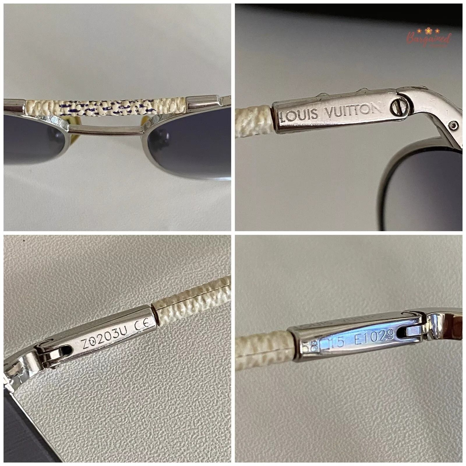 Louis Vuitton LOUIS VUITTON Damier Azur Conspiration Pilote Sunglasses Size ONE SIZE - 7 Thumbnail