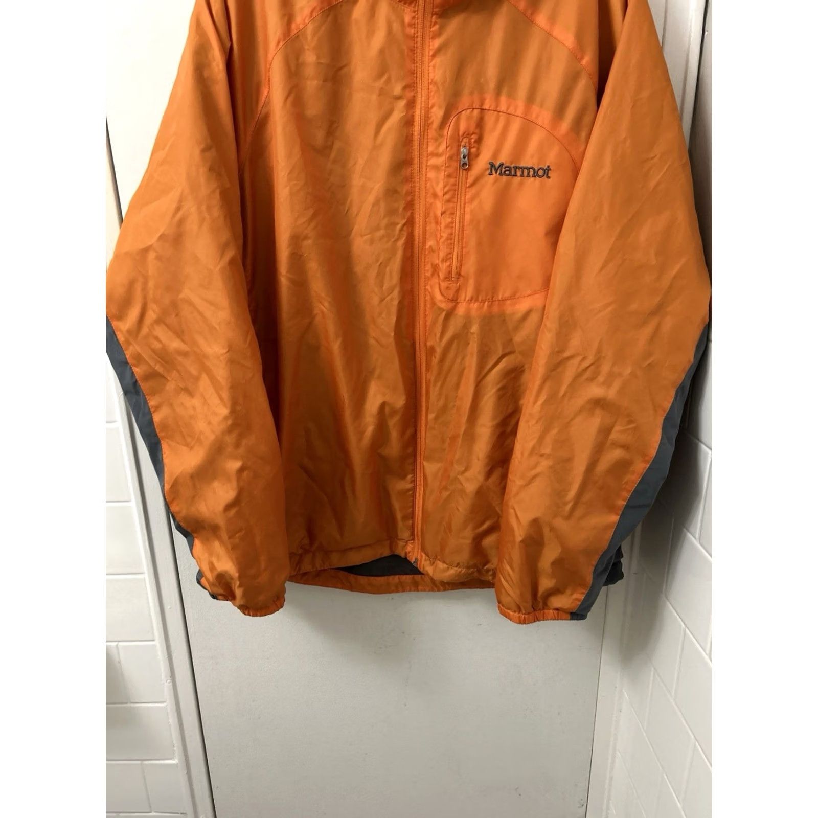 Marmot Marmot Jacket Mens Large Orange Grey Full Zip Windbreaker Fleece Lined Size US L / EU 52-54 / 3 - 3 Thumbnail