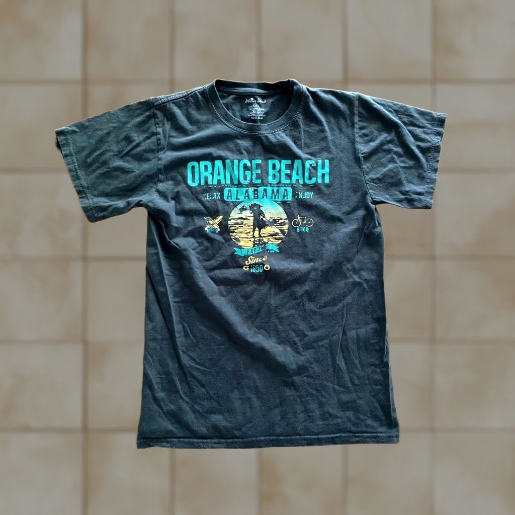 Vintage Orange Beach Shirt Mens S Gray Gulf shores Morgan Alabama Adult Size US S / EU 44-46 / 1 - 1 Thumbnail