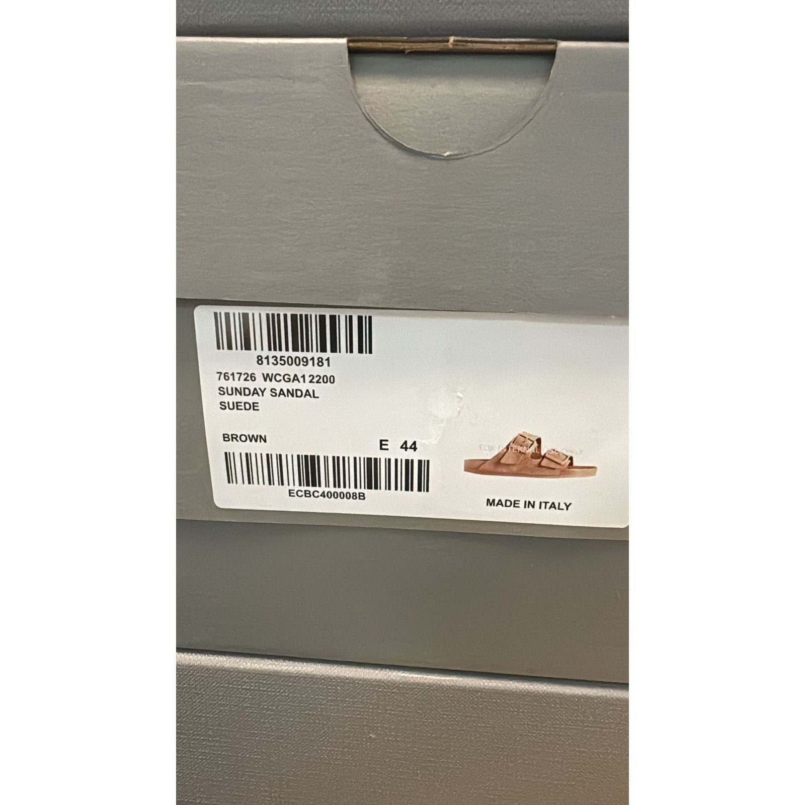 Balenciaga o1rshd1 Q:3 / Suede Sunday Sandals in Brown Size US 11 / EU 44 - 22 Thumbnail