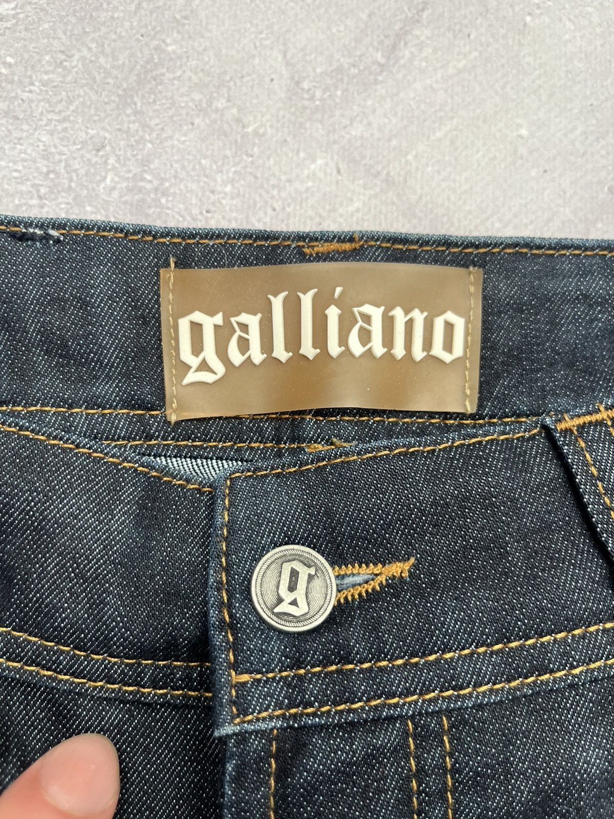 John Galliano Vintage Galliano Printed Blue Denim Jeans Pants Size 27" / US 4 / IT 40 - 6 Thumbnail