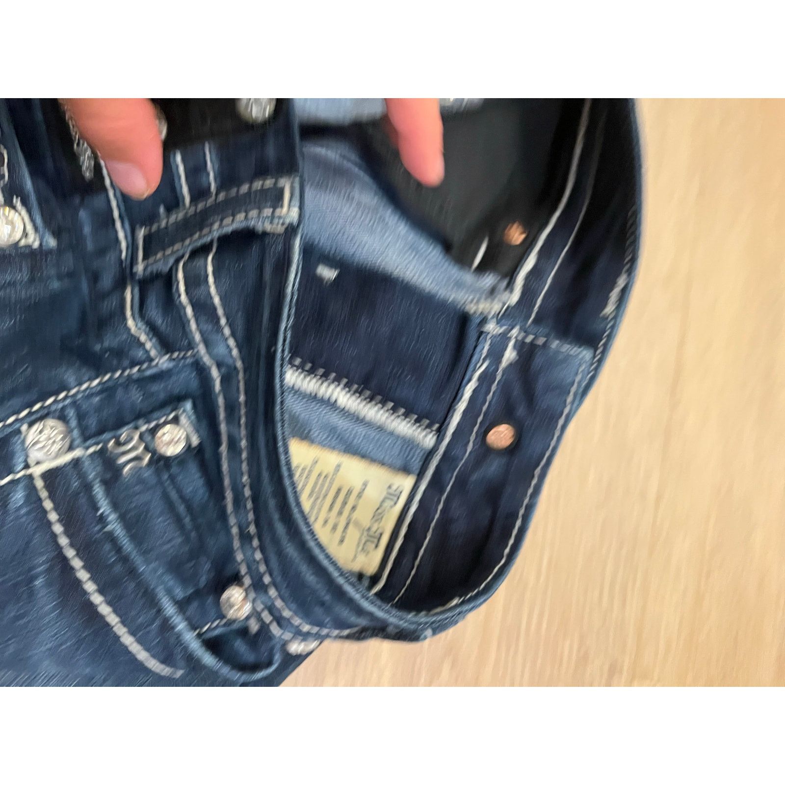 Miss Me Miss Me Women's Blue Pockets Mid Rise Denim Jeans Size 28X30 Size 28" / US 6 / IT 42 - 7 Thumbnail