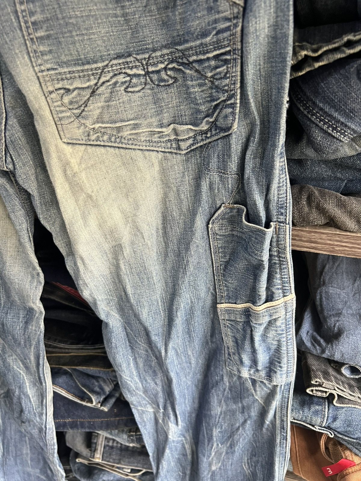 Japanese Brand 🔥Union Made Brappers Lady Vintage Flared Denim Size 27" / US 4 / IT 40 - 13 Thumbnail
