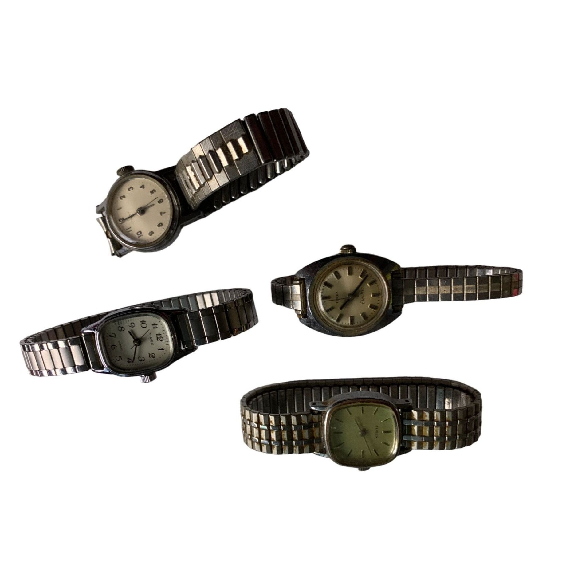 Timex Vintage Silver Toned TIMEX Watches (5) Untested - Water Resi Size ONE SIZE - 2 Thumbnail