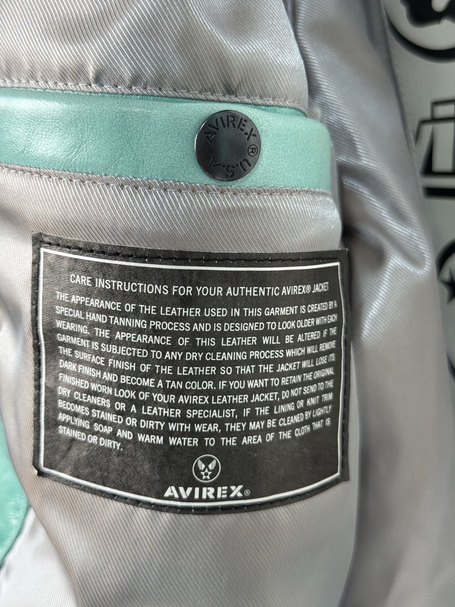 Avirex × HELLSTAR AVIREX X HELLSTAR Leather JACKET TURQUOISE Size US L / EU 52-54 / 3 - 14 Thumbnail
