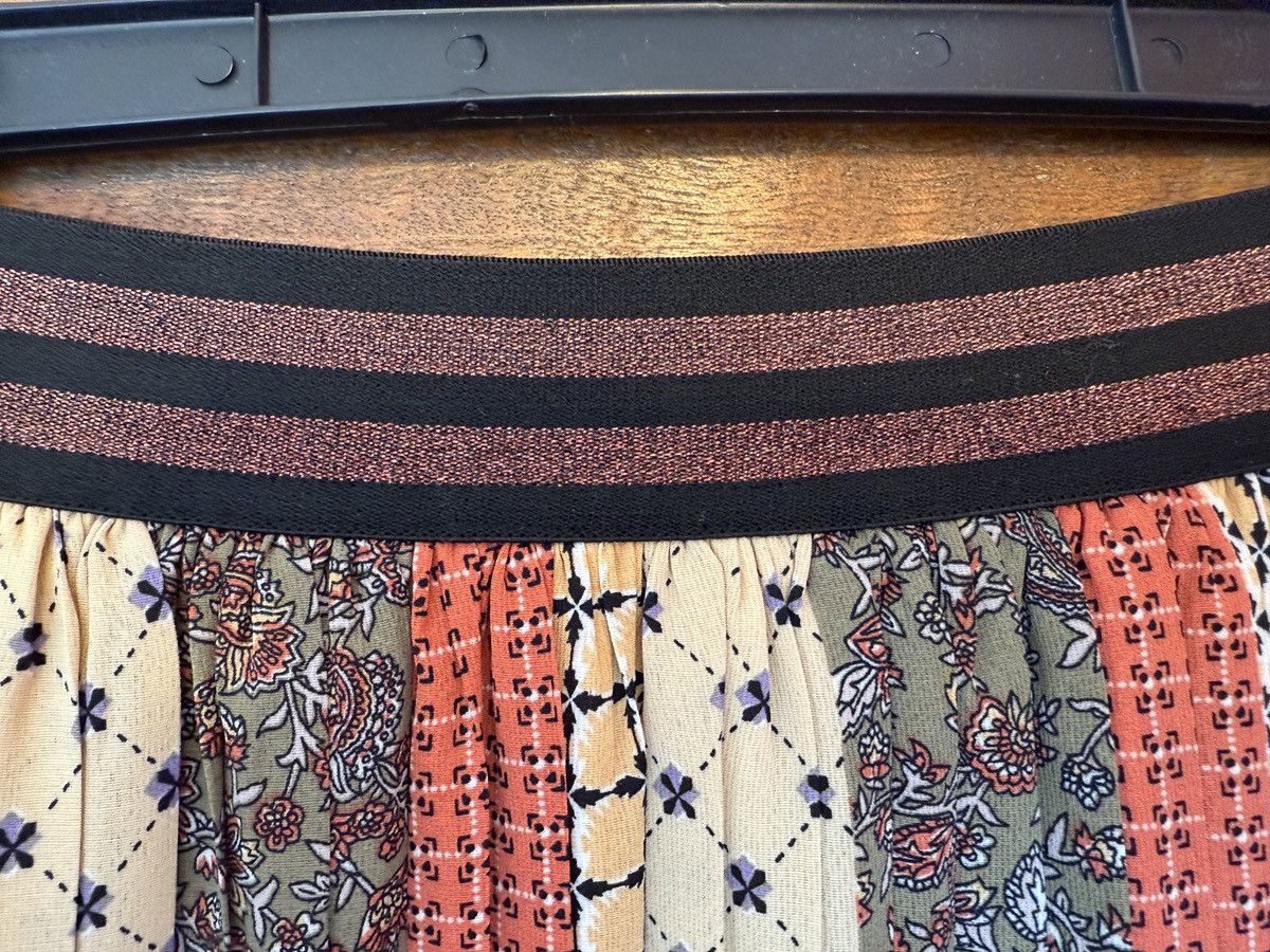 Anthropologie THML Women’s Pleated Patterned Skirt Elastic Metallic Waist Size 27" / US 4 / IT 40 - 5 Thumbnail