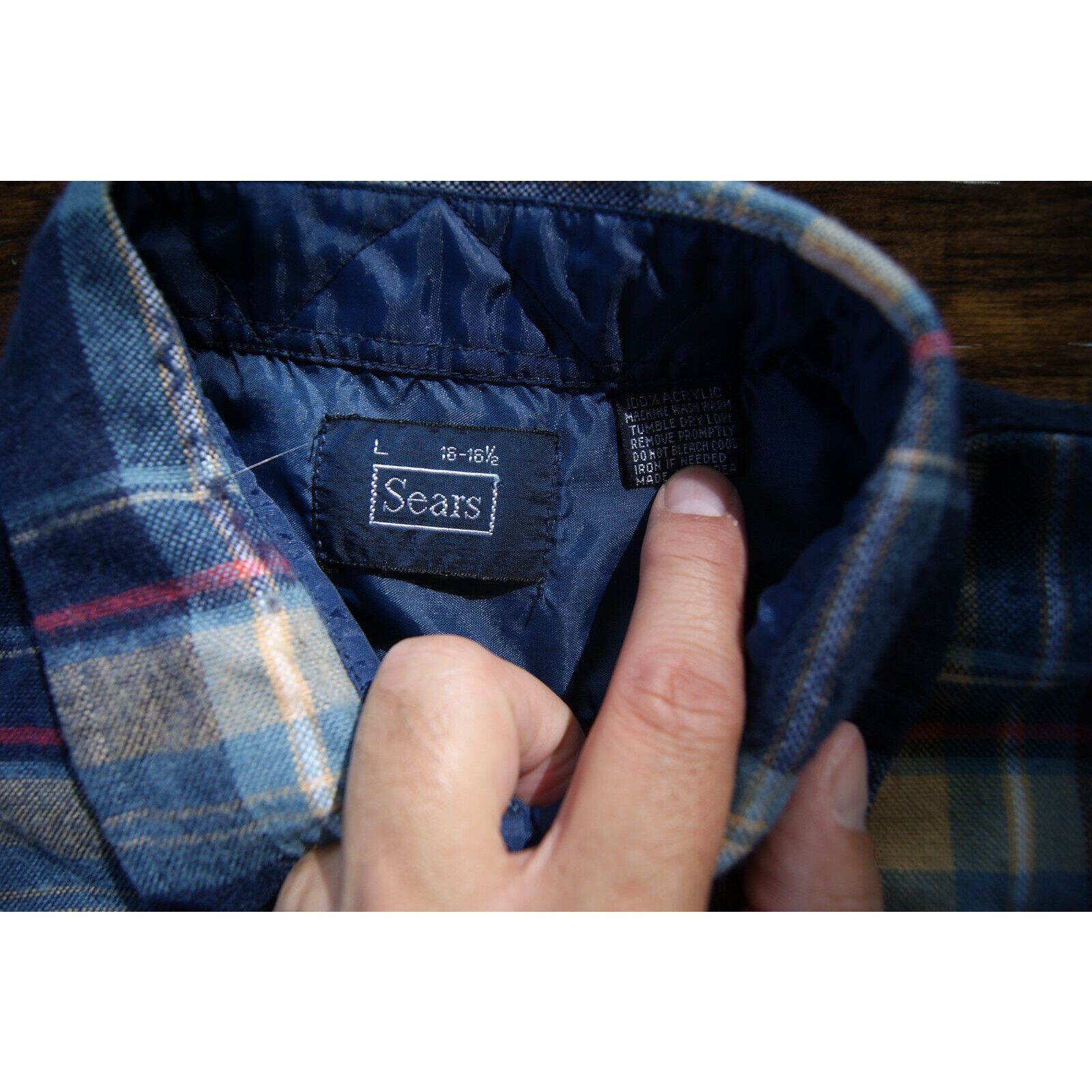 Sears VTG Sears Mens Shirt L Acrylic Flannel Outdoor Woodsman 70s Size US L / EU 52-54 / 3 - 3 Thumbnail