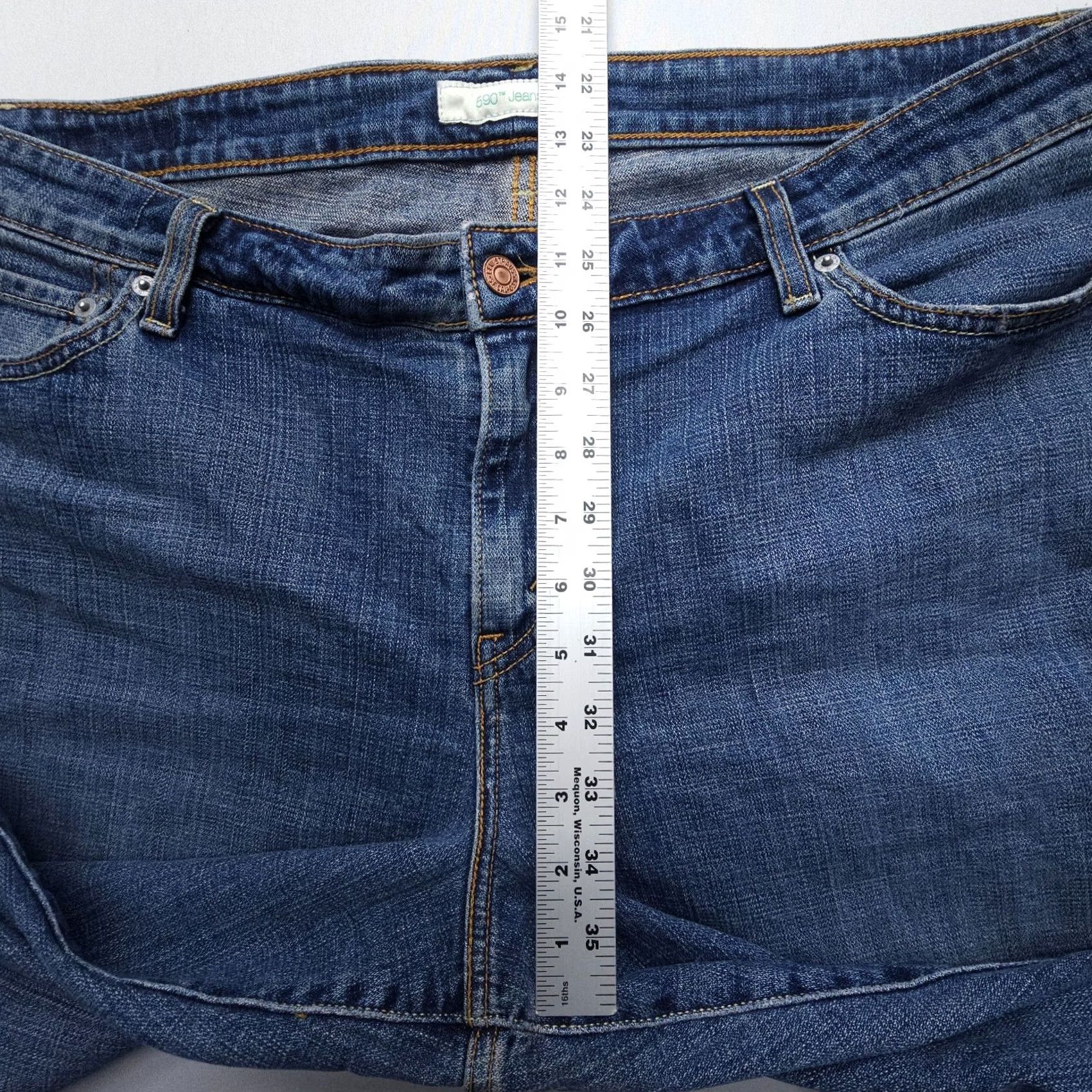 Levi's VINTAGE Levi's Jeans 590 Mid Rise Bootcut Plus 18W Blue Size 40" / US 18 - 5 Thumbnail