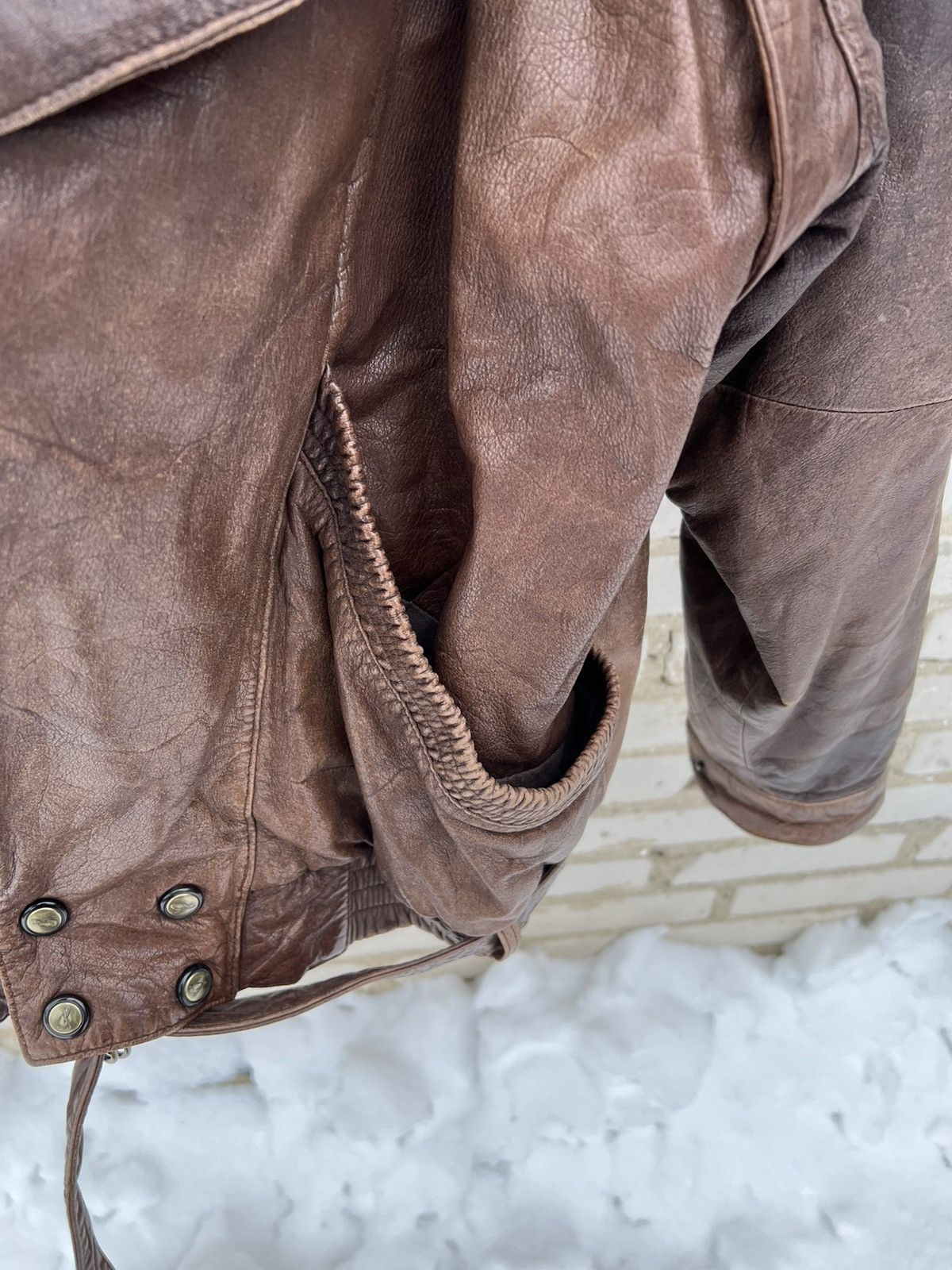 Other The Genuine Leather Trapper Jacket Heavy Vintage 90's Brown Size US XL / EU 56 / 4 - 4 Thumbnail