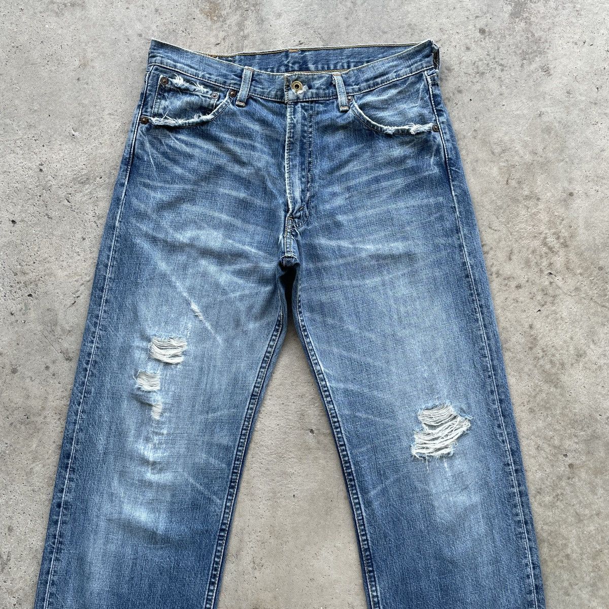 Levi's Vintage Clothing Vintage Levi’s 503 Distressed Faded Denim Jeans Pants W31 Size US 31 - 3 Thumbnail
