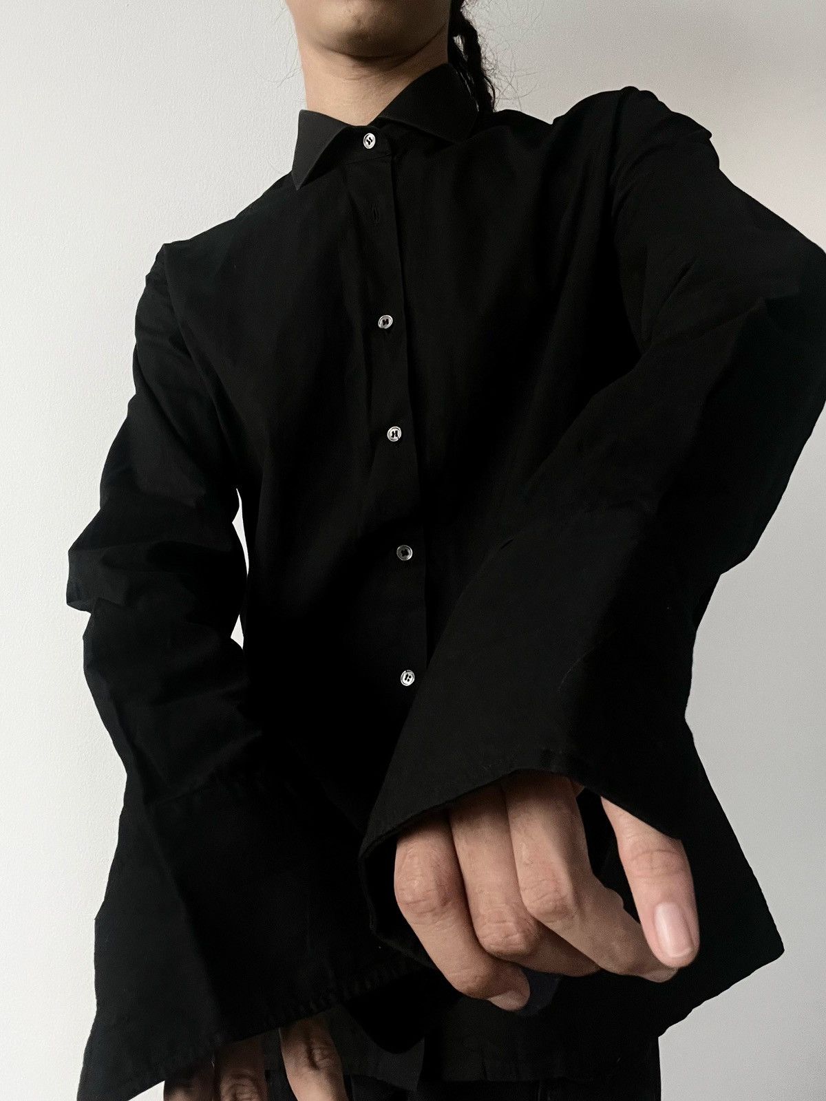 Raf Simons Raf Simons 2000-2001 Runaway Black SHIRT Size US M / EU 48-50 / 2 - 1 Thumbnail