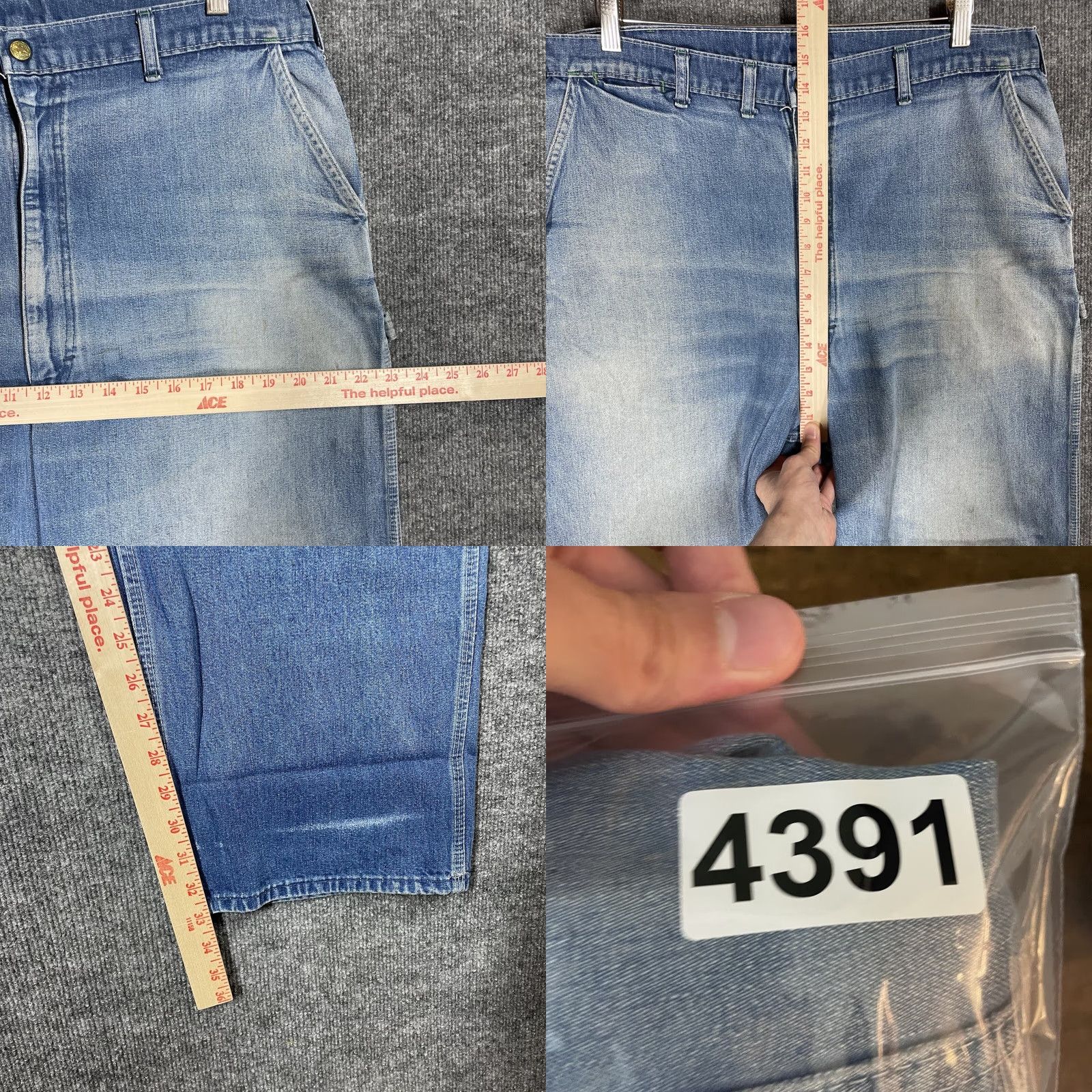 Vintage VINTAGE OshKosh B'gosh Jeans Denim 36x33 Carpenter High WAIST 60s 70s 80s USA Men Jeans Distressed 5-Pocket Vintage Classic Size US 36 / EU 52 - 10 Thumbnail
