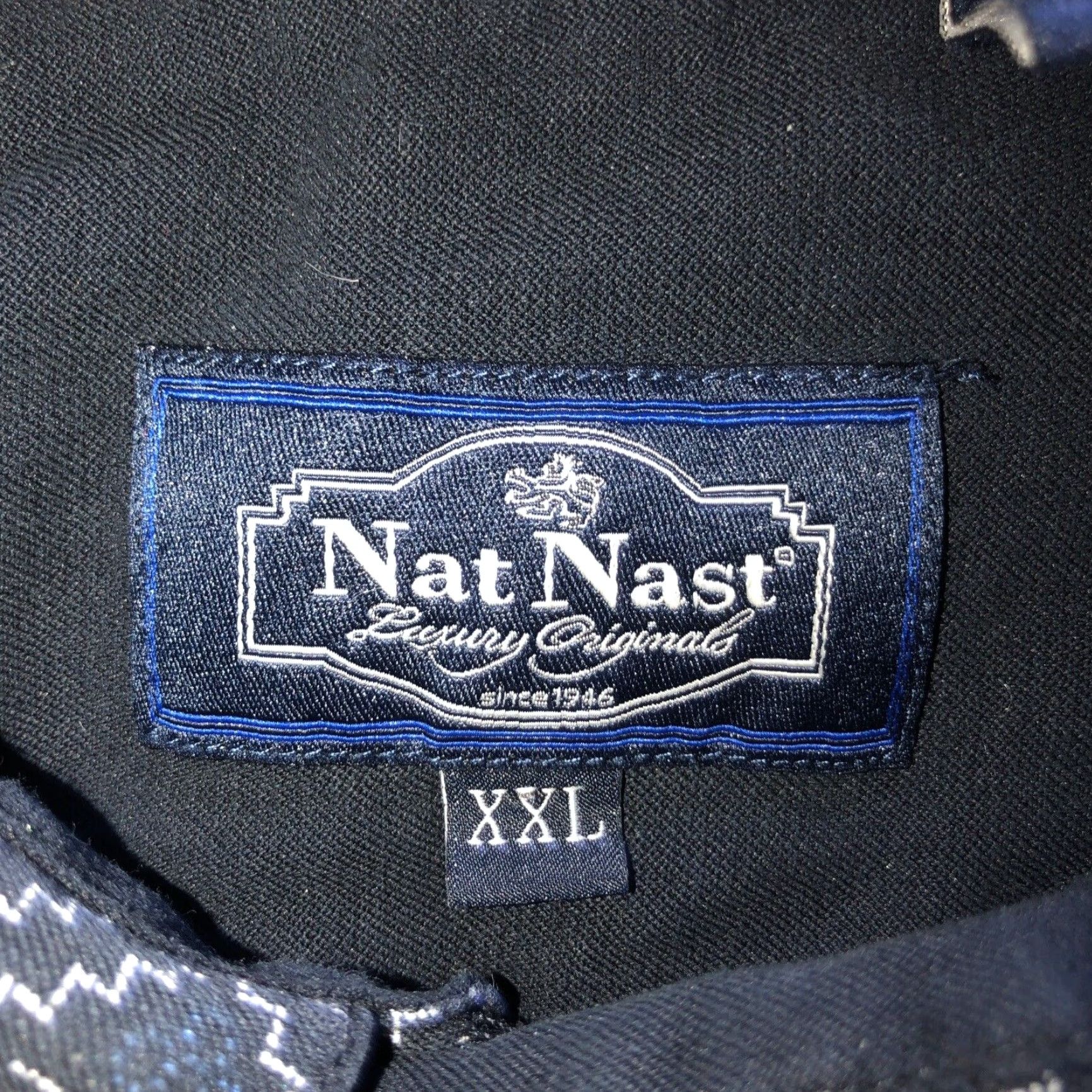 Nat Nast Nat Nast Men's Hawaiian Shirt Short Sleeve Button-Up Collared Geometric Blue 2XL Size US XXL / EU 58 / 5 - 3 Thumbnail