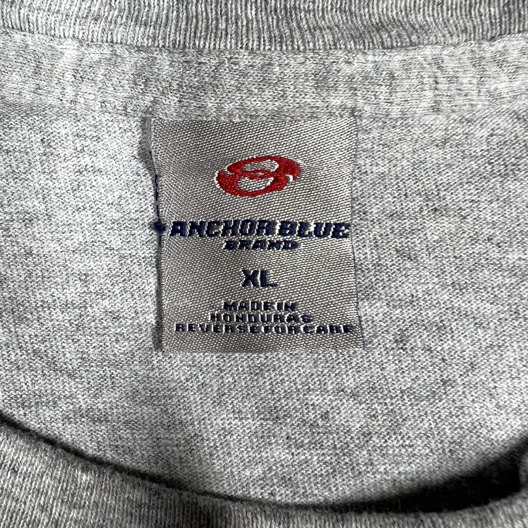 Anchor Blue VINTAGE Anchor Blue Men's T-Shirt Gray Short Sleeve Crew Neck L Size US L / EU 52-54 / 3 - 7 Thumbnail