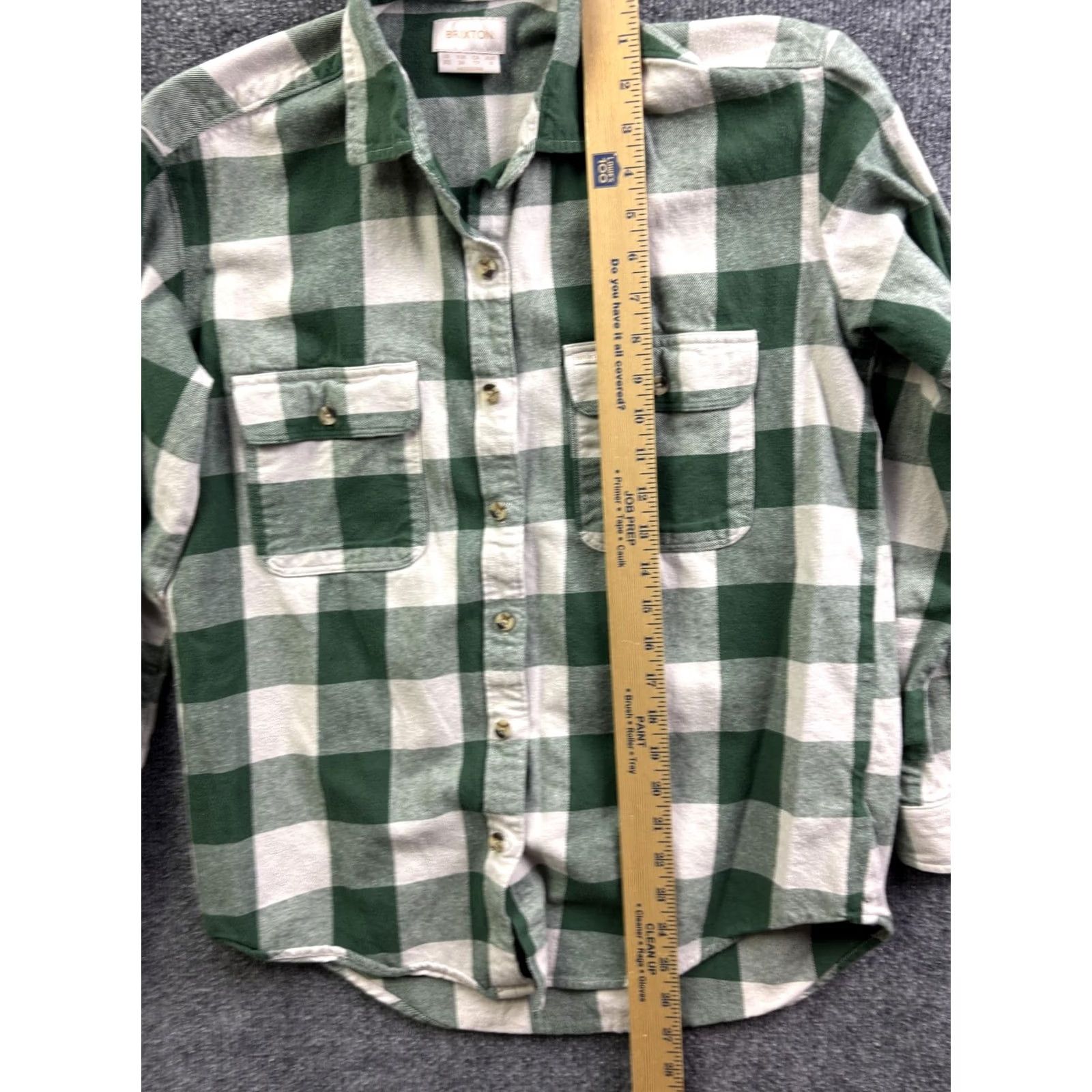Brixton Brixton Shirt Womens XS Green Plaid Flannel Long Sleeve Button Front Casual Size XS / US 0-2 / IT 36-38 - 3 Thumbnail