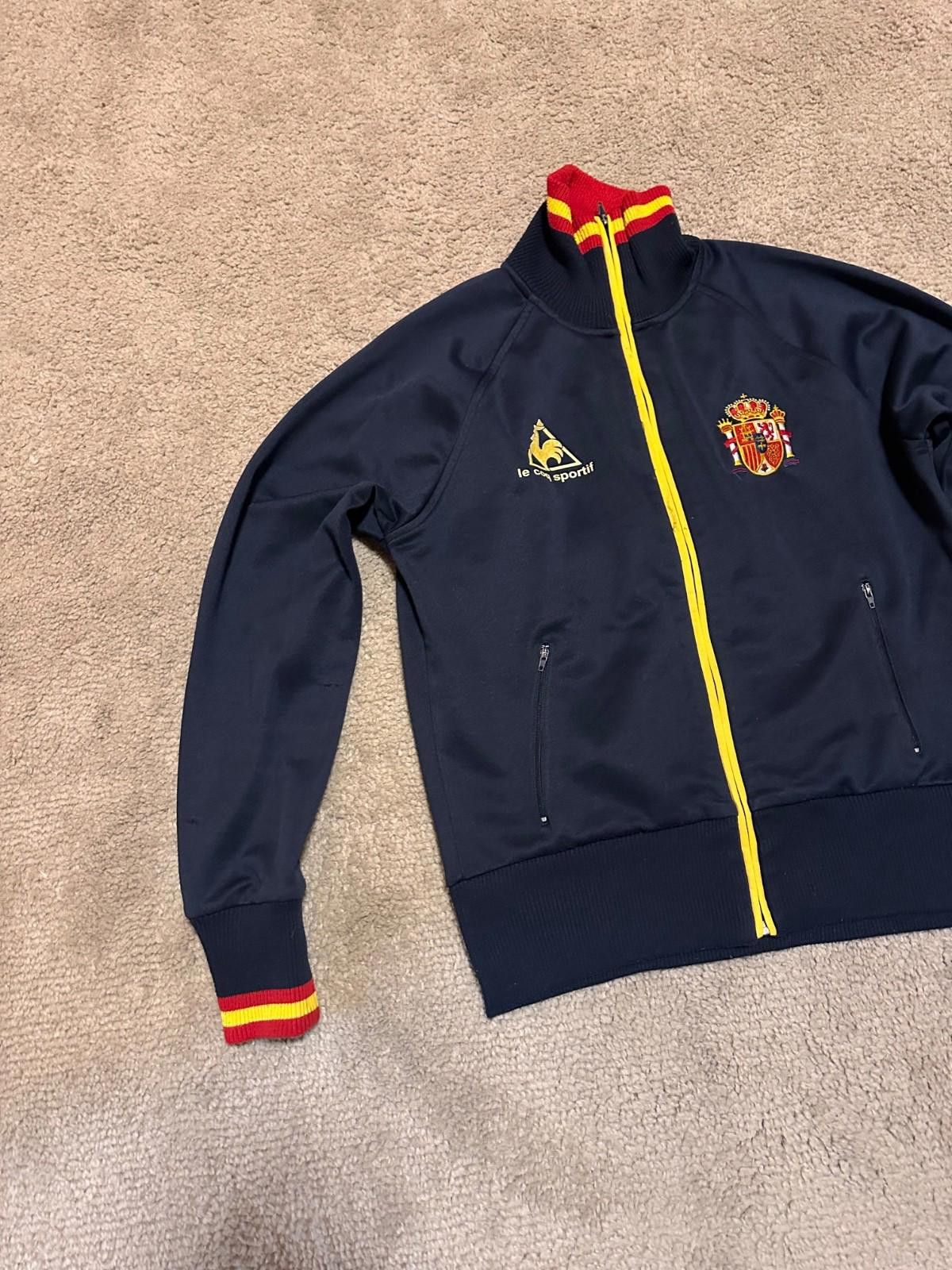 Le Coq Sportif 1989-90 Spain Le Coq Sportif Football Track Jacket Sz L Size US L / EU 52-54 / 3 - 2 Thumbnail