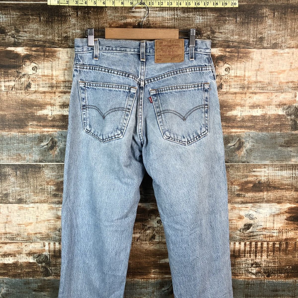 Levi's DL Levis 560 Blue Distressed Denim Pants #C142 Size US 30 / EU 46 - 15 Thumbnail
