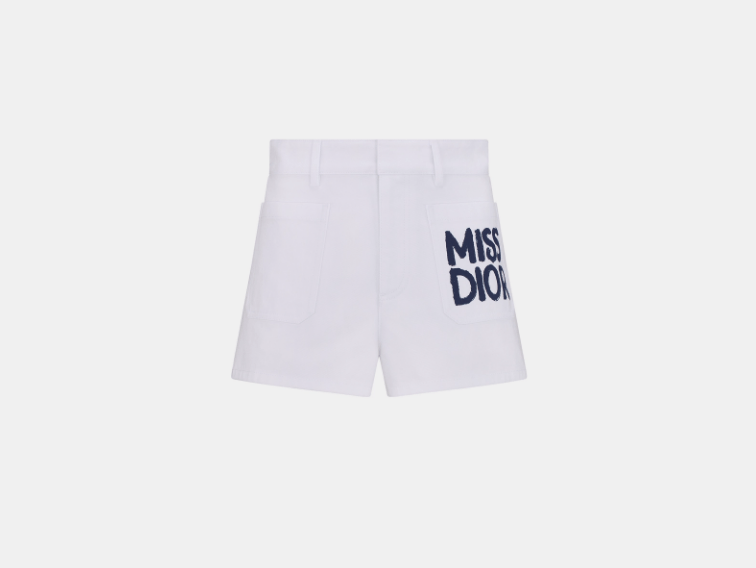 Dior o1w1db11225 452P30 Short in White/Blue Size 27" / US 4 / IT 40 - 1 Thumbnail