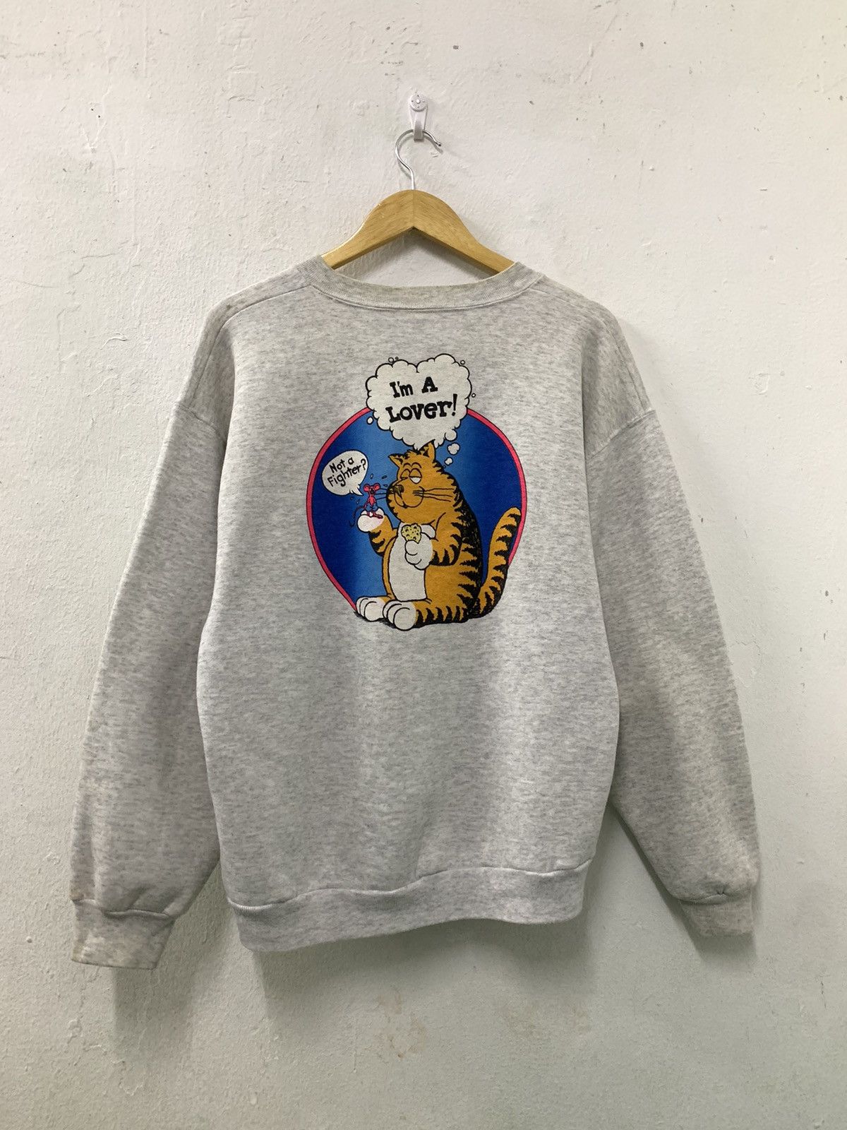 Vintage Sweatshirt Hawaiian Rays Im A Lover Not A Fighter Size US L / EU 52-54 / 3 - 2 Thumbnail