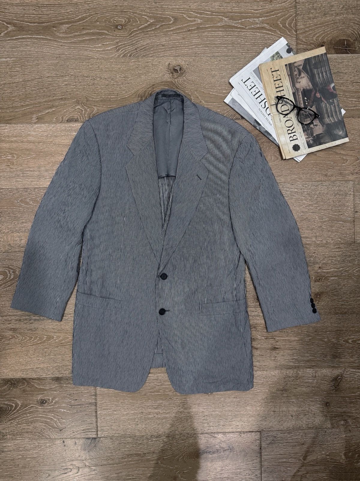 Lanvin Final price. Vintage Lanvin micro pinstripe blazer Size 50R - 3 Thumbnail