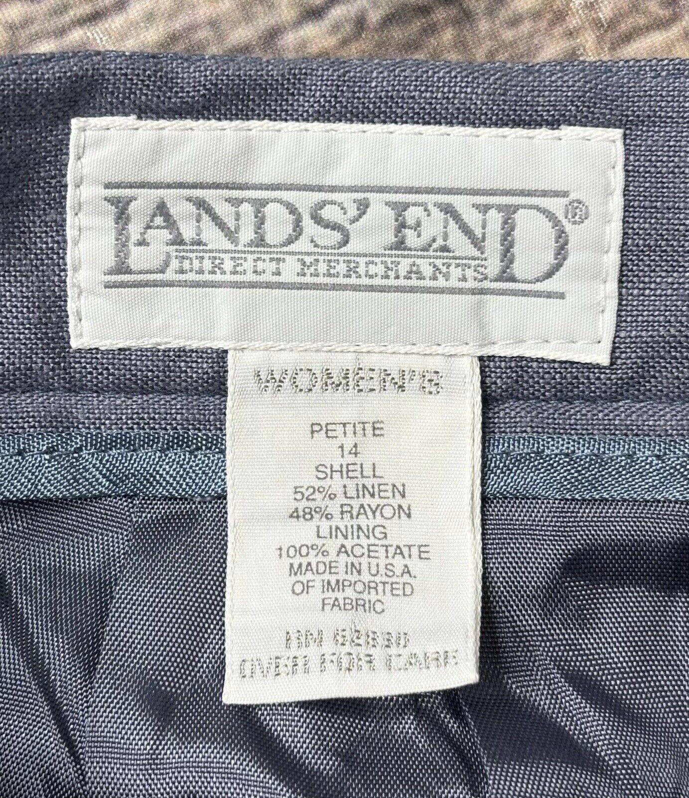 Lands' End VTG Land's End Dress Pants Women's Size 14 Petite Linen Size 36" / US 14 / IT 50 - 2 Thumbnail