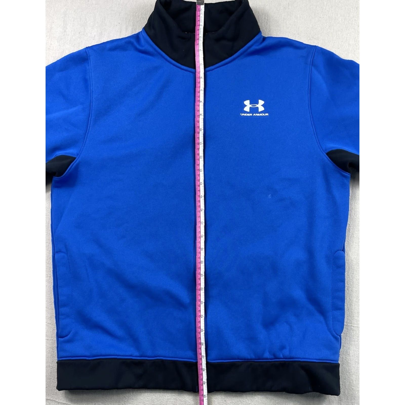 Under Armour Under Armour Mens Jacket Sz L Storm Full Zip Sweatshirt Fleece Lined Pockets Blue Size US L / EU 52-54 / 3 - 6 Thumbnail