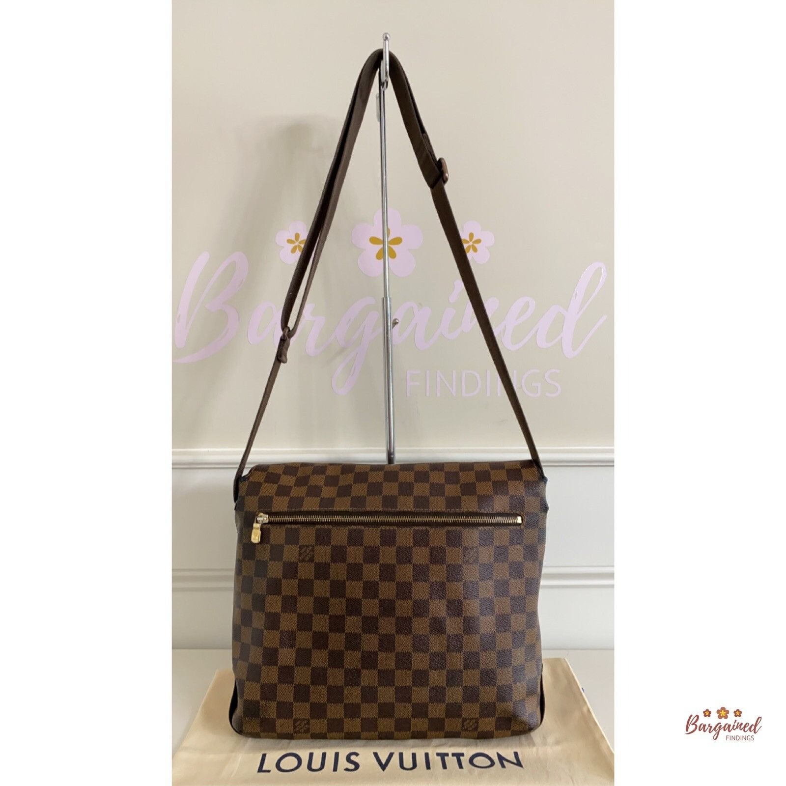 Louis Vuitton Louis Vuitton Damier Ebene Canvas Brooklyn MM Crossbody Bag Size ONE SIZE - 12 Thumbnail
