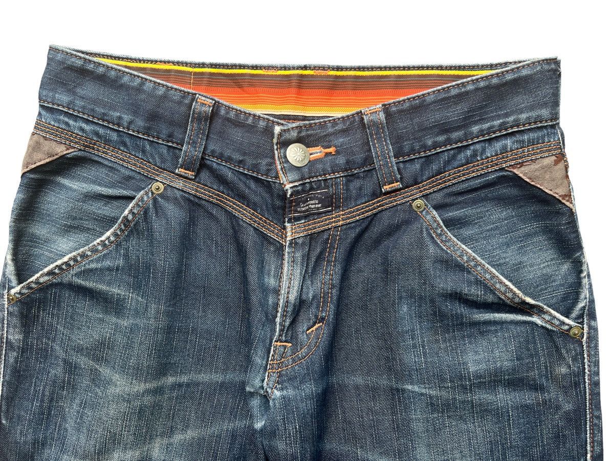Vintage Edwin Distressed Rusty Straight Denim Jeans 33x33