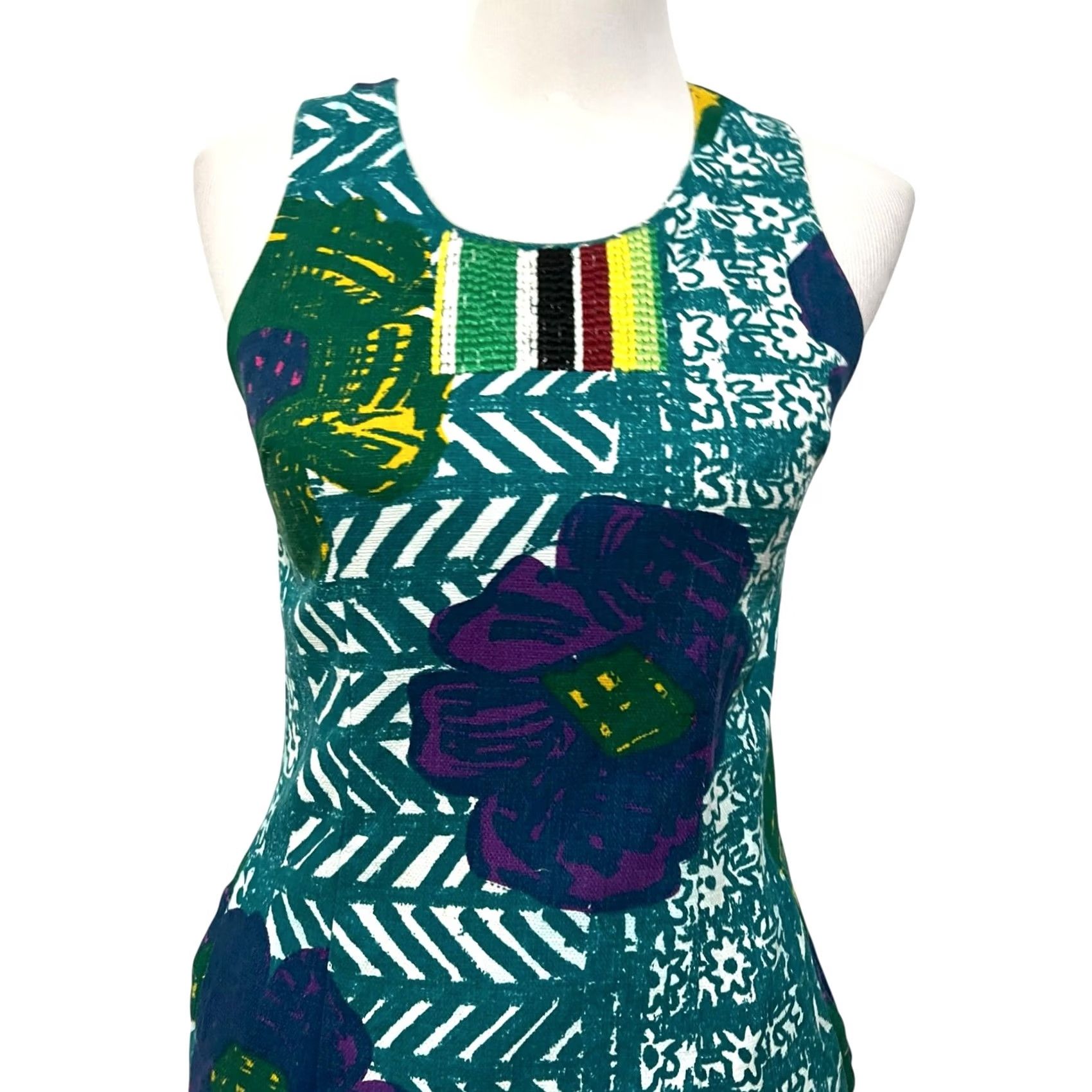 Anthropologie Anthropologie | Vanessa Virginia Graphic Hibiscus shift Dress Sleeveless Sz 0 Size XS / US 0-2 / IT 36-38 - 3 Thumbnail