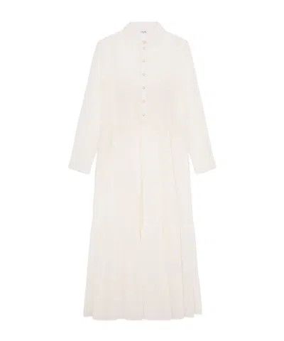 Celine os11x0526 Long Shirt Dress in Off-White Size XS / US 0-2 / IT 36-38 - 1 Thumbnail