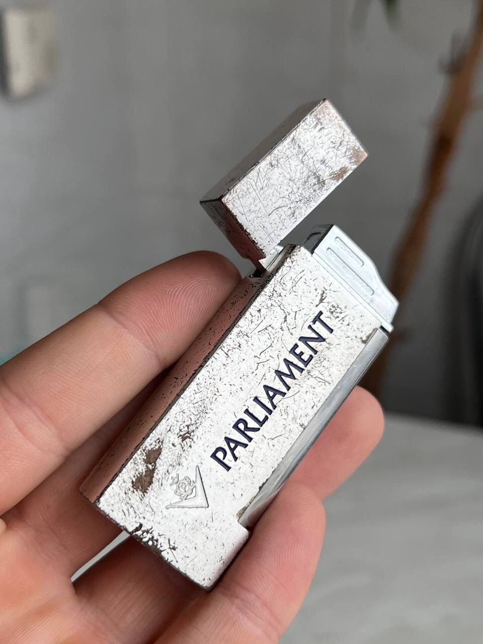 Designer × Vintage Y2K ELEGANCE PARLAMENT GEOMETRIC METAL HEAVY BIG LIGHTER Size ONE SIZE - 4 Thumbnail